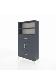 Arges Dolap 3 Raflı 2 Çekmeceli 2 Kapaklı 88x30x163 Antrasit-Antrasit