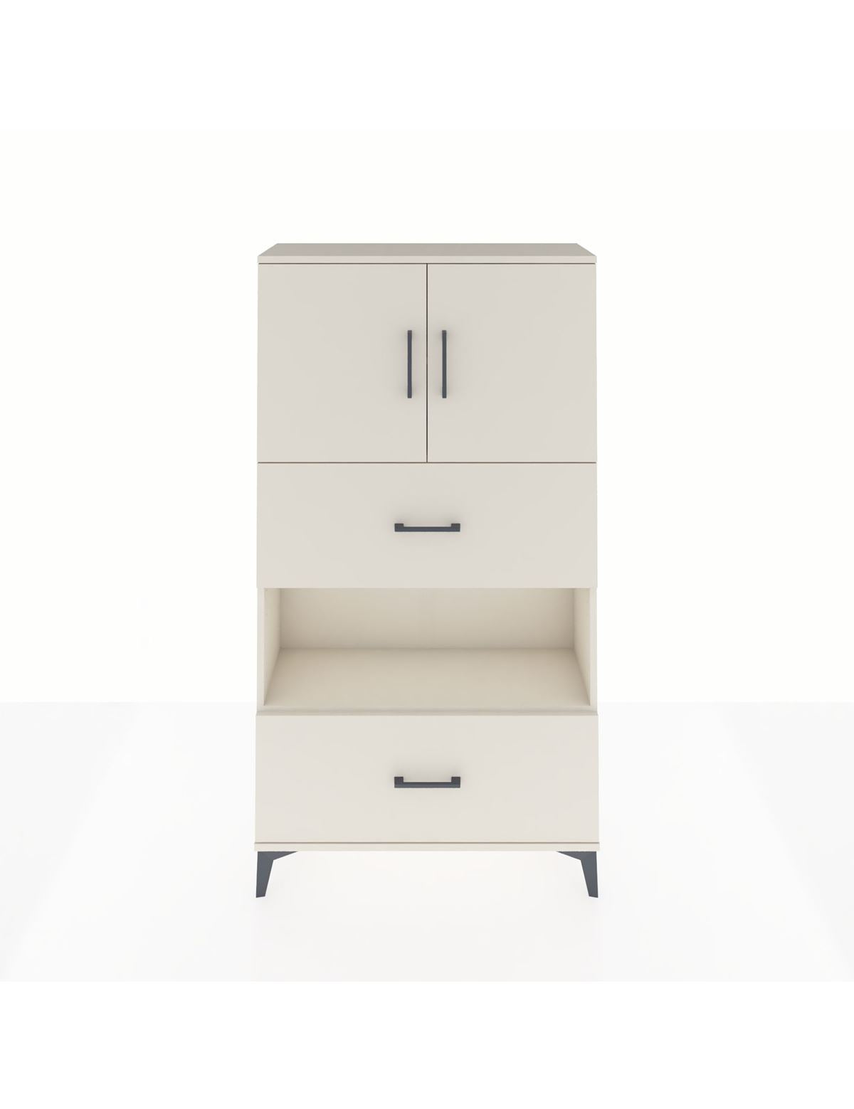 Arges Dolap 3 Raflı 2 Çekmeceli 2 Kapaklı 88x30x163 Aytaşı-Aytaşı