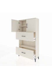 Arges Dolap 3 Raflı 2 Çekmeceli 2 Kapaklı 88x30x163 Aytaşı-Aytaşı