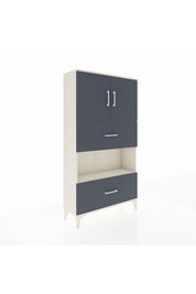 Arges Dolap 3 Raflı 2 Çekmeceli 2 Kapaklı 88x30x163 Aytaşı-Antrasit