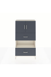 Arges Dolap 3 Raflı 2 Çekmeceli 2 Kapaklı 88x30x163 Aytaşı-Antrasit