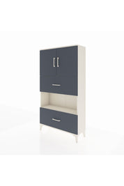 Arges Dolap 3 Raflı 2 Çekmeceli 2 Kapaklı 88x30x163 Aytaşı-Antrasit