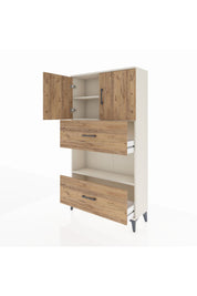 Arges Dolap 3 Raflı 2 Çekmeceli 2 Kapaklı 88x30x163 Aytaşı-Çam