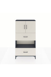 Arges Dolap 3 Raflı 2 Çekmeceli 2 Kapaklı 88x30x163 Antrasit-Aytaşı