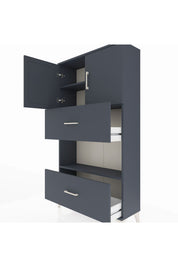 Arges Dolap 3 Raflı 2 Çekmeceli 2 Kapaklı 88x30x163 - S21M029V5A