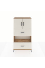 Arges Dolap 3 Raflı 2 Çekmeceli 2 Kapaklı 88x30x163