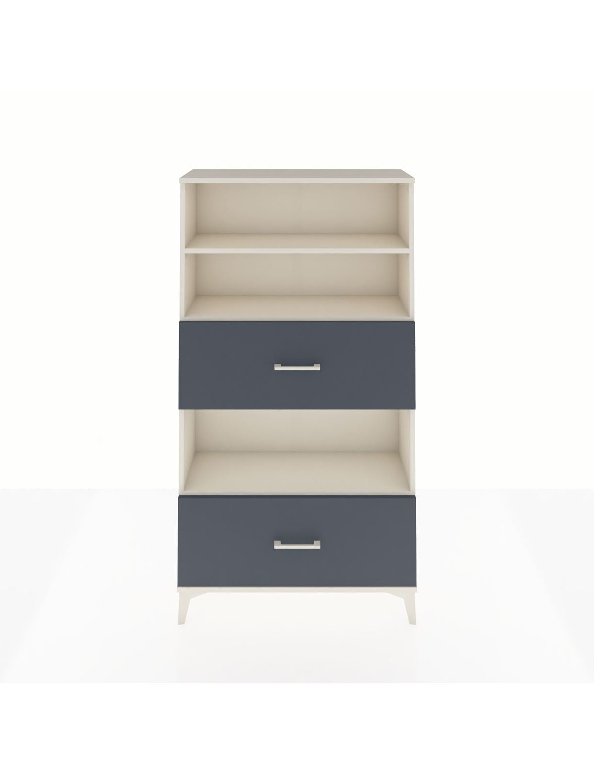 Arges Dolap 3 Raflı 2 Çekmeceli 88x30x163 Aytaşı-Antrasit