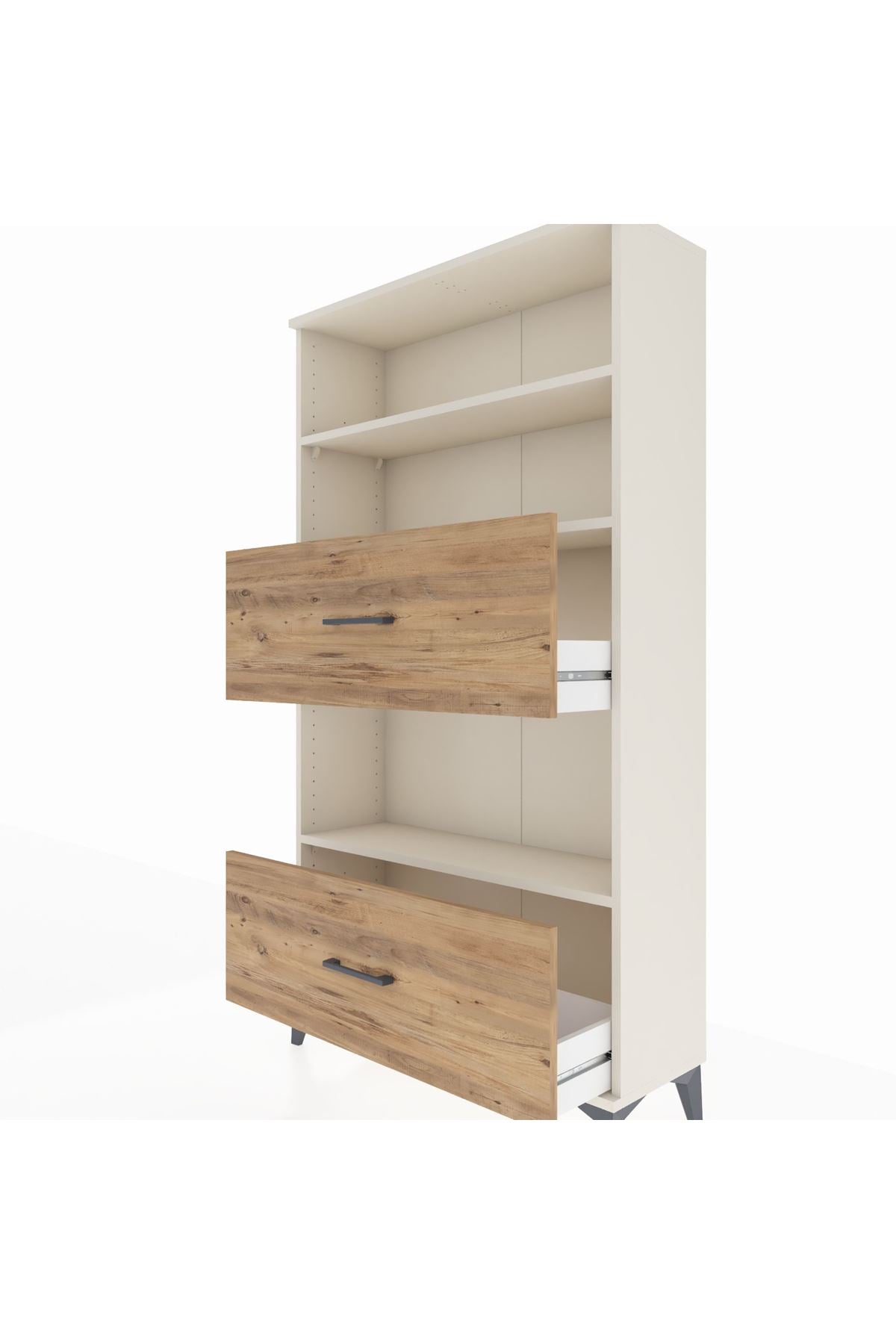 Arges Dolap 3 Raflı 2 Çekmeceli 88x30x163 Aytaşı-Çam