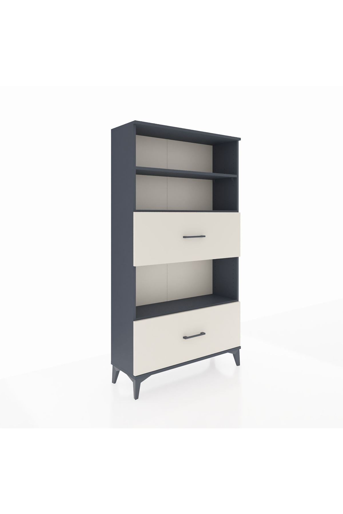 Arges Dolap 3 Raflı 2 Çekmeceli 88x30x163 Antrasit-Aytaşı