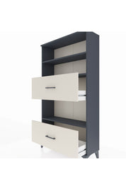 Arges Dolap 3 Raflı 2 Çekmeceli 88x30x163 Antrasit-Aytaşı