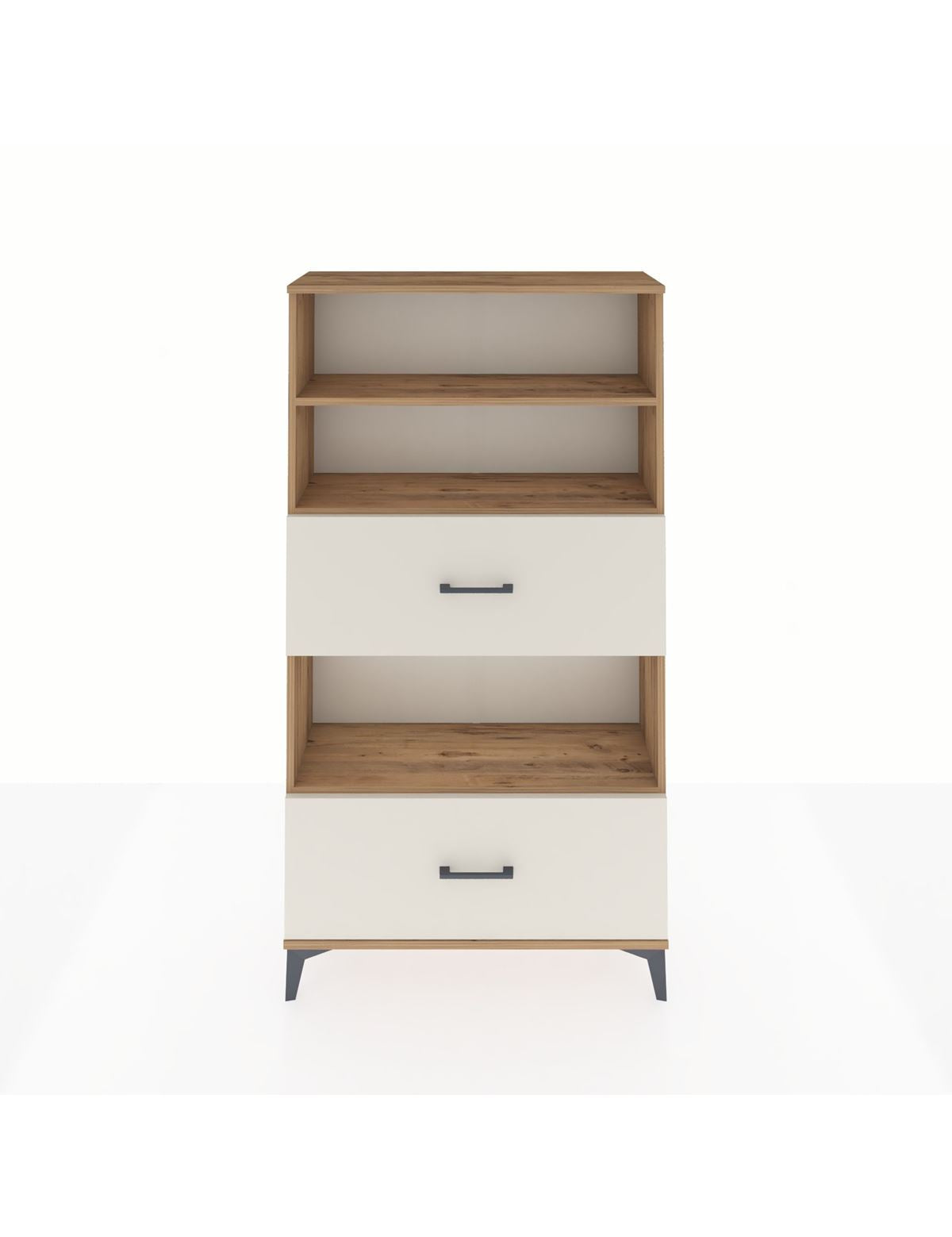 Arges Dolap 3 Raflı 2 Çekmeceli 88x30x163 Çam-Aytaşı