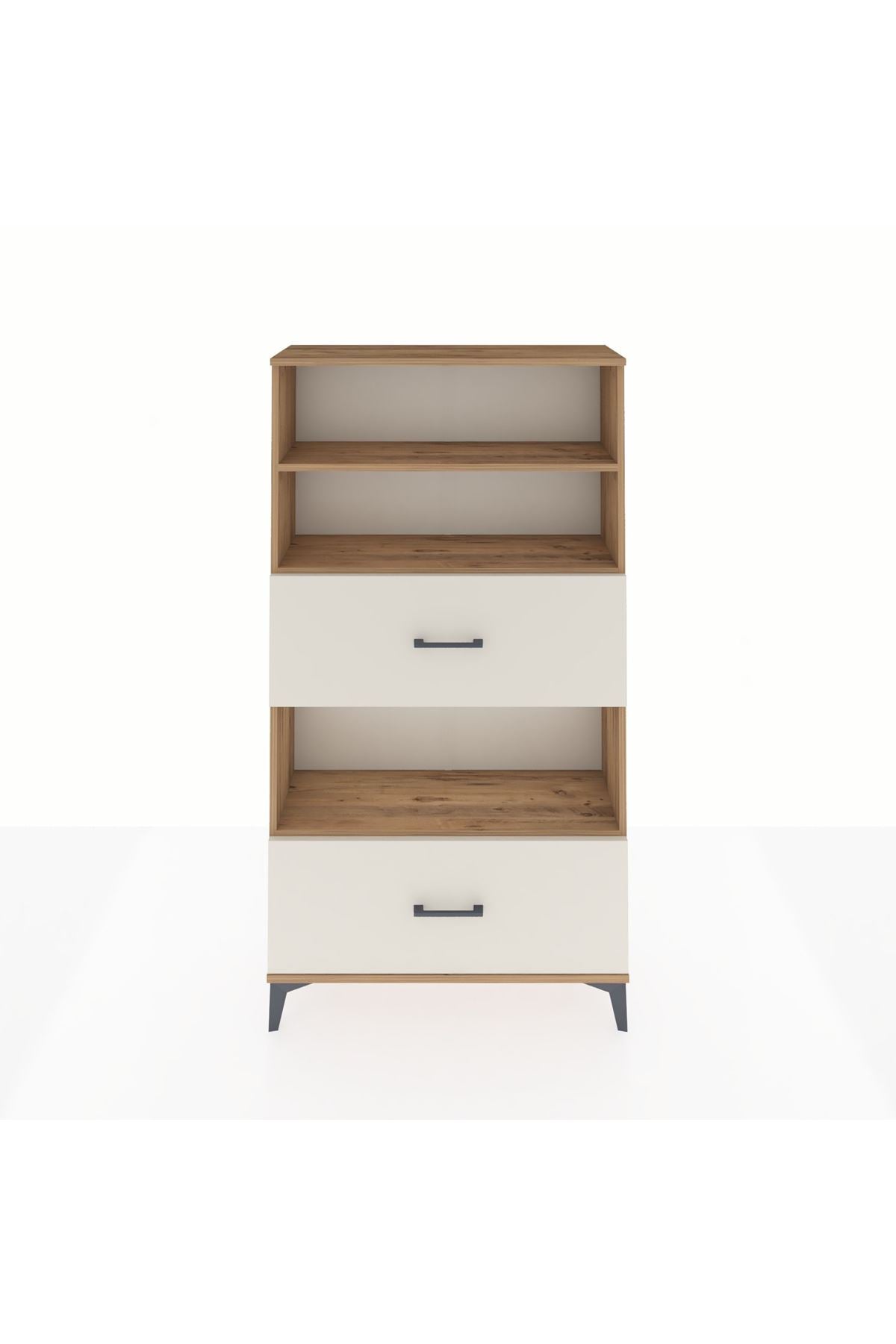 Arges Dolap 3 Raflı 2 Çekmeceli 88x30x163 Çam-Aytaşı