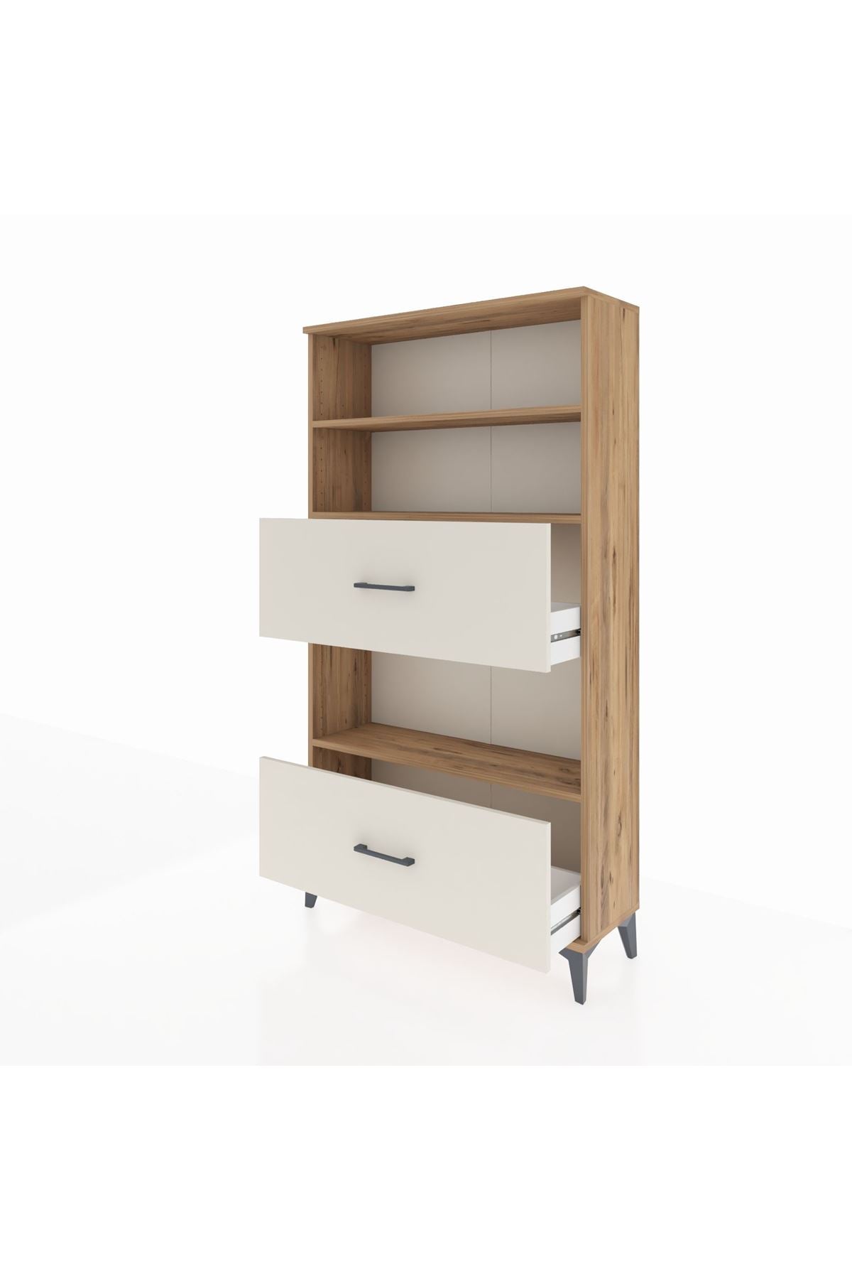 Arges Dolap 3 Raflı 2 Çekmeceli 88x30x163 Çam-Aytaşı