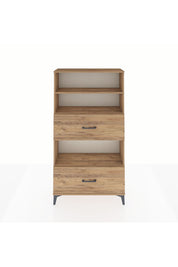 Arges Dolap 3 Raflı 2 Çekmeceli 88x30x163 Çam-Çam