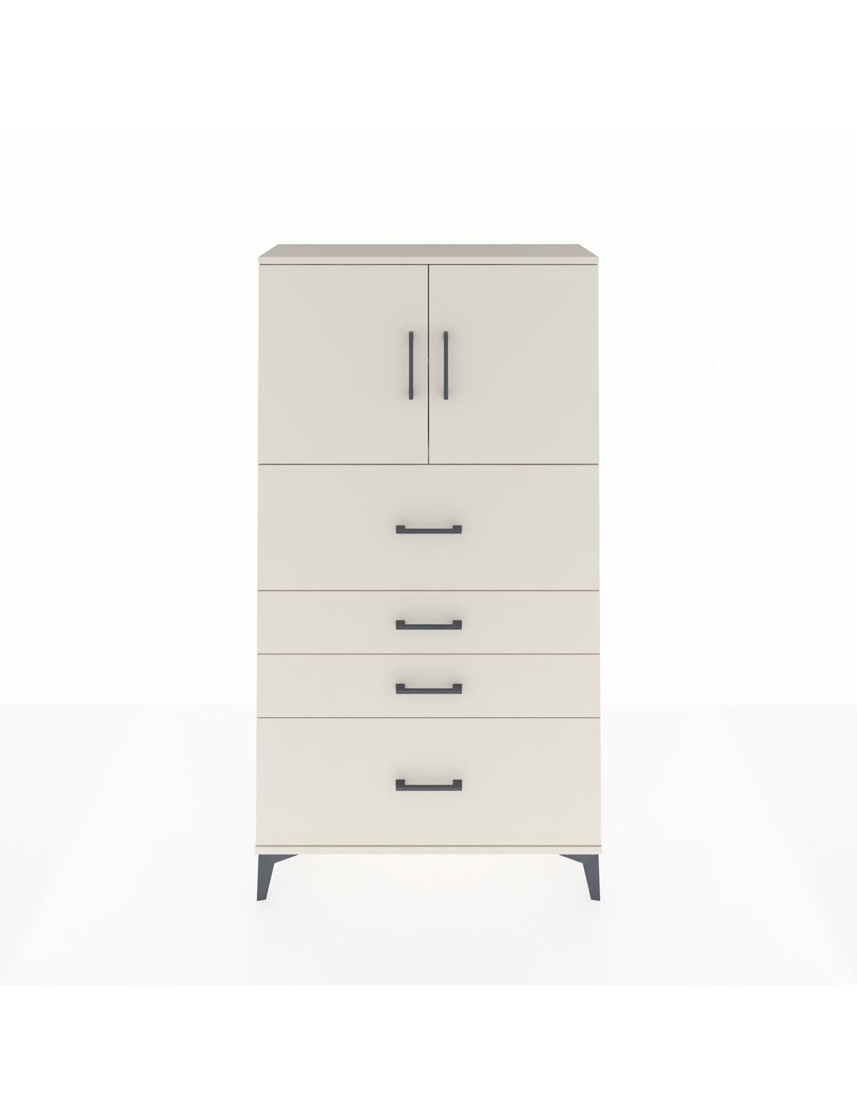 Arges Dolap 2 Raflı 4 Çekmeceli 2 Kapaklı 88x30x163 Aytaşı-Aytaşı