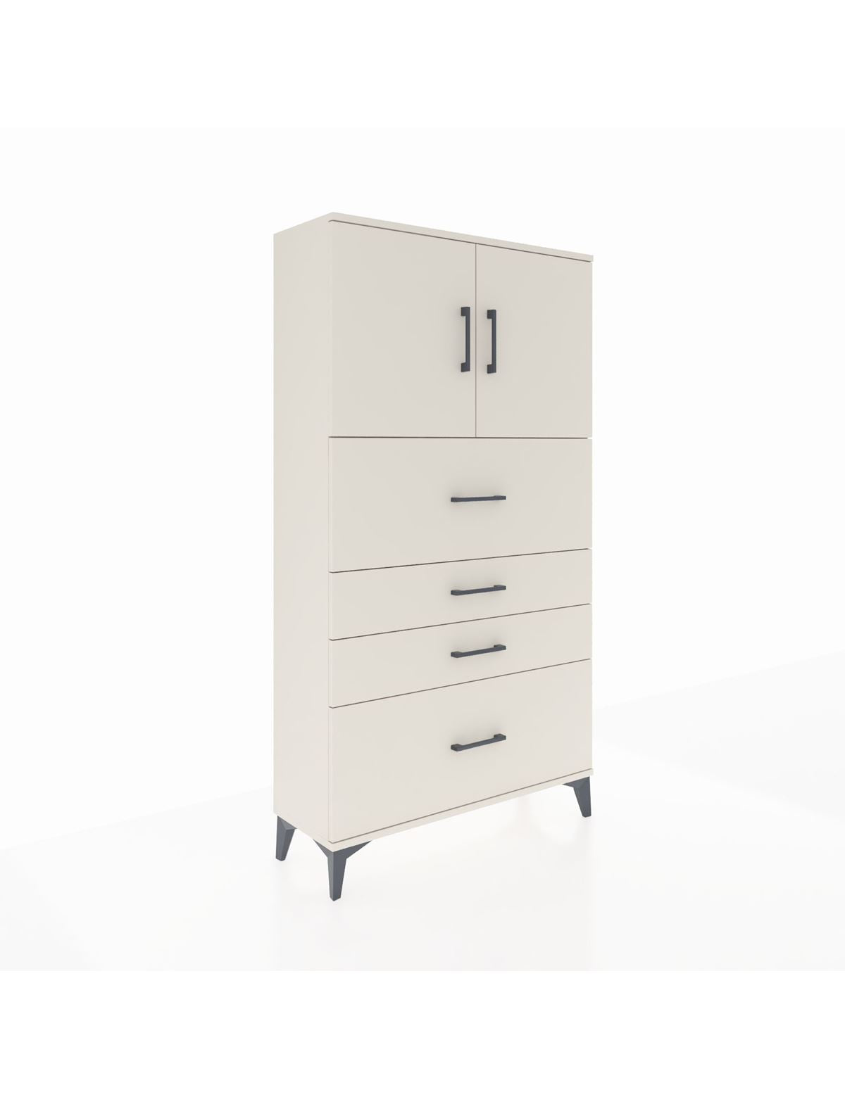 Arges Dolap 2 Raflı 4 Çekmeceli 2 Kapaklı 88x30x163 Aytaşı-Aytaşı