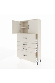 Arges Dolap 2 Raflı 4 Çekmeceli 2 Kapaklı 88x30x163 Aytaşı-Aytaşı