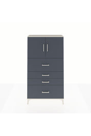 Arges Dolap 2 Raflı 4 Çekmeceli 2 Kapaklı 88x30x163 Aytaşı-Antrasit