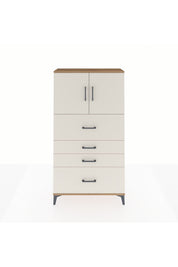 Arges Dolap 2 Raflı 4 Çekmeceli 2 Kapaklı 88x30x163 Çam-Aytaşı