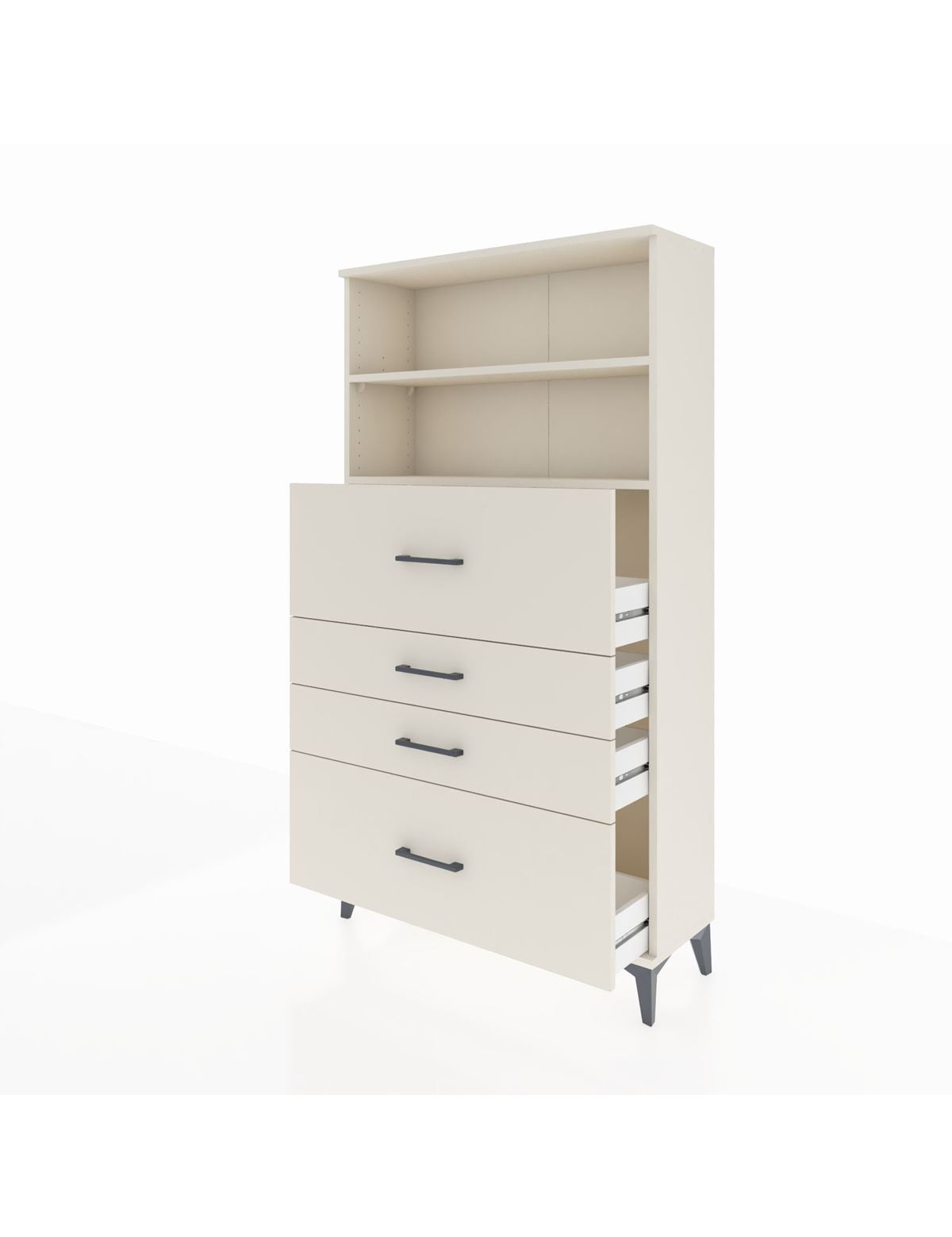 Arges Dolap 2 Raflı 4 Çekmeceli 88x30x163 - S21M032V1A