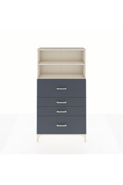 Arges Dolap 2 Raflı 4 Çekmeceli 88x30x163 Aytaşı-Antrasit