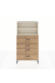 Arges Dolap 2 Raflı 4 Çekmeceli 88x30x163 Aytaşı-Çam