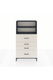 Arges Dolap 2 Raflı 4 Çekmeceli 88x30x163 Antrasit-Aytaşı