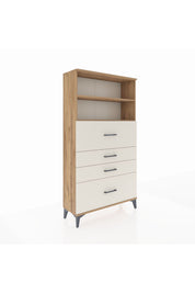 Arges Dolap 2 Raflı 4 Çekmeceli 88x30x163 Çam-Aytaşı