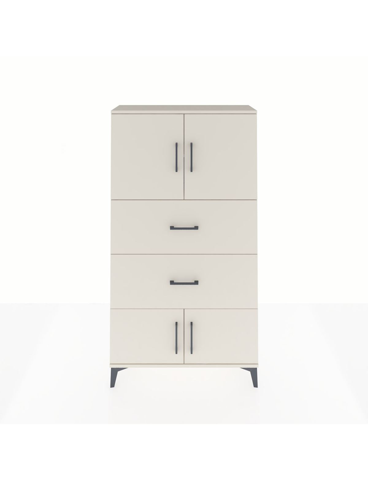 Arges Dolap 2 Raflı 2 Çekmeceli 4 Kapaklı 88x30x163 Aytaşı-Aytaşı