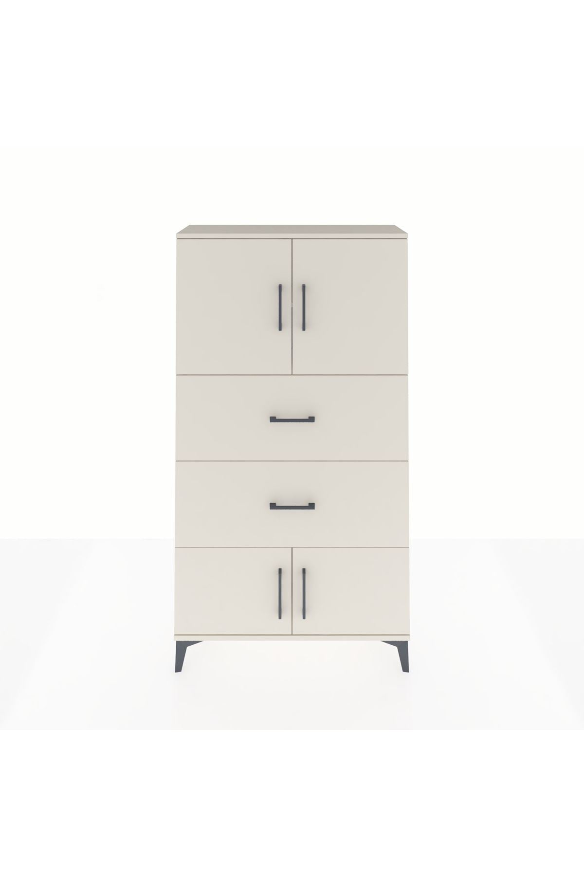 Arges Dolap 2 Raflı 2 Çekmeceli 4 Kapaklı 88x30x163 Aytaşı-Aytaşı