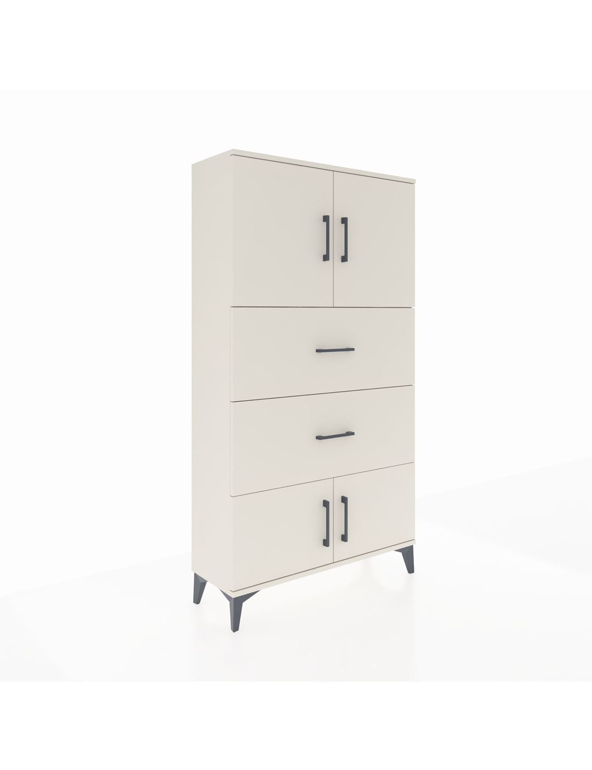 Arges Dolap 2 Raflı 2 Çekmeceli 4 Kapaklı 88x30x163 Aytaşı-Aytaşı