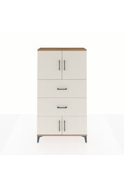 Arges Dolap 2 Raflı 2 Çekmeceli 4 Kapaklı 88x30x163 Çam-Aytaşı