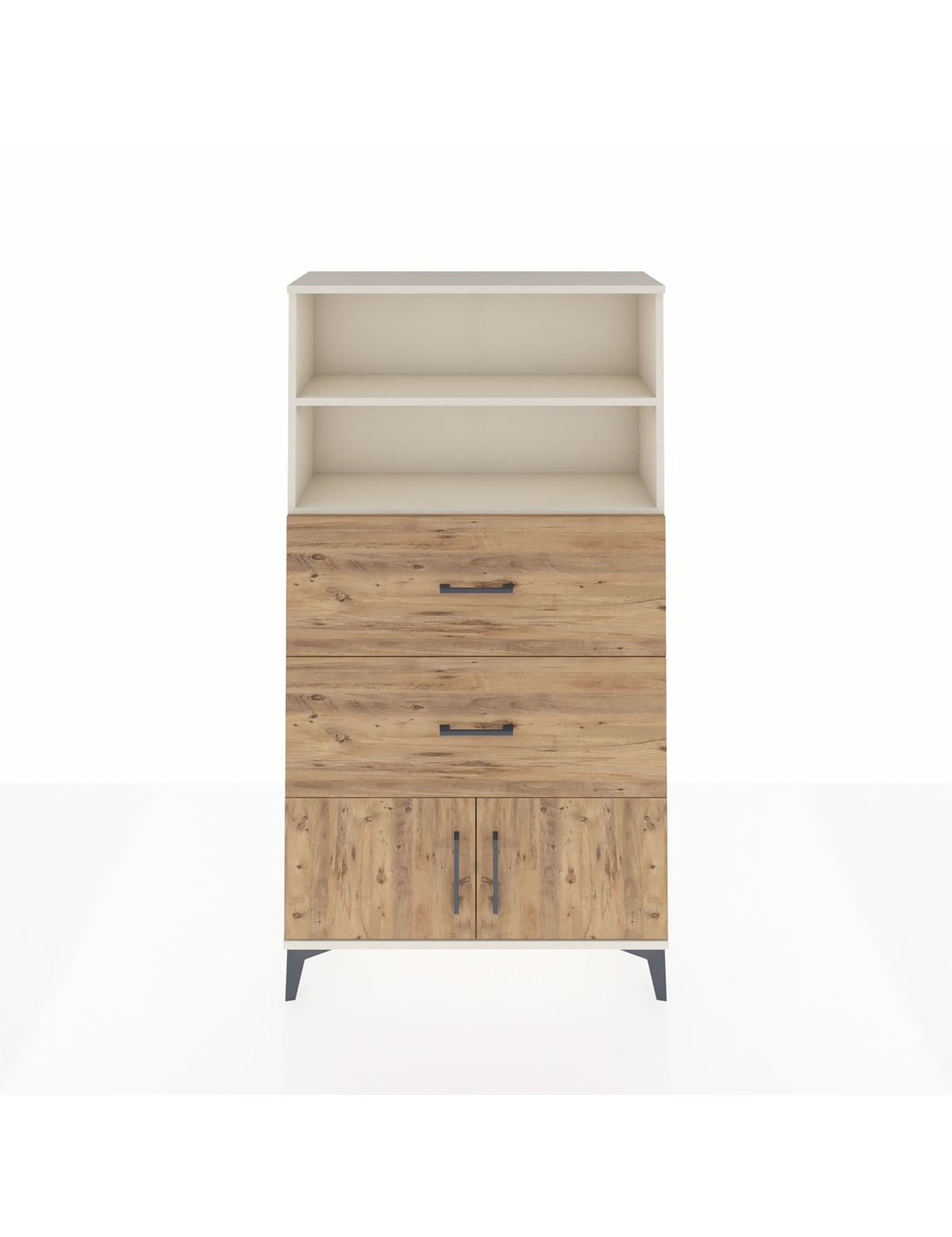 Arges Dolap 2 Raflı 2 Çekmeceli 2 Kapaklı 88x30x163 Aytaşı-Çam