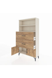 Arges Dolap 2 Raflı 2 Çekmeceli 2 Kapaklı 88x30x163 Aytaşı-Çam