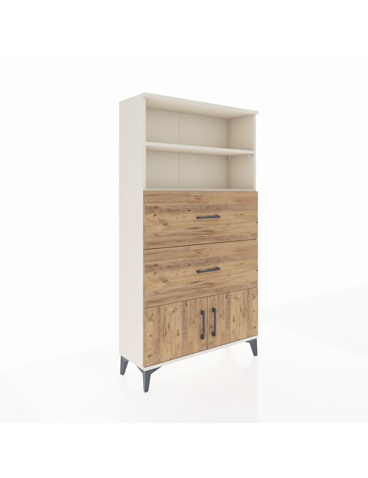 Arges Dolap 2 Raflı 2 Çekmeceli 2 Kapaklı 88x30x163 Aytaşı-Çam