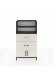 Arges Dolap 2 Raflı 2 Çekmeceli 2 Kapaklı 88x30x163 Antrasit-Aytaşı