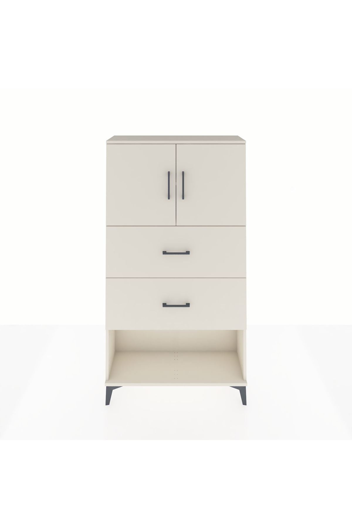 Arges Dolap 2 Raflı 2 Çekmeceli 2 Kapaklı 88x30x163 Aytaşı-Aytaşı