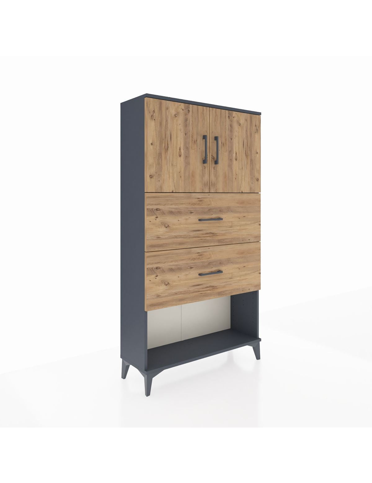 Arges Dolap 2 Raflı 2 Çekmeceli 2 Kapaklı 88x30x163 Aytaşı-Aytaşı