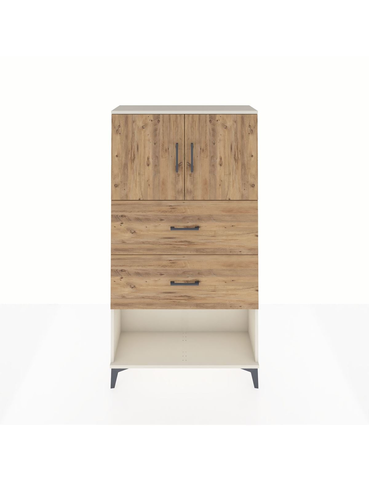 Arges Dolap 2 Raflı 2 Çekmeceli 2 Kapaklı 88x30x163 Aytaşı-Çam