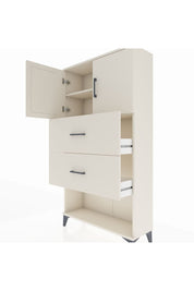 Arges Dolap 2 Raflı 2 Çekmeceli 2 Kapaklı 88x30x163 Aytaşı-Çam