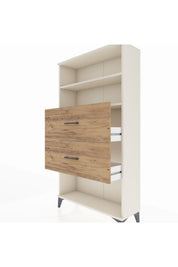 Arges Dolap 2 Raflı 2 Çekmeceli 88x30x163 Aytaşı-Çam