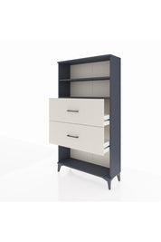 Arges Dolap 2 Raflı 2 Çekmeceli 88x30x163 Antrasit-Aytaşı