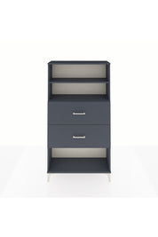 Arges Dolap 2 Raflı 2 Çekmeceli 88x30x163 Antrasit-Antrasit