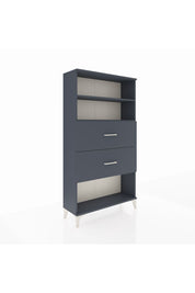 Arges Dolap 2 Raflı 2 Çekmeceli 88x30x163 Antrasit-Antrasit