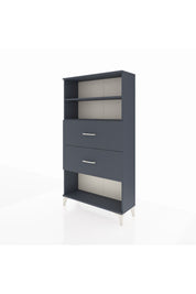 Arges Dolap 2 Raflı 2 Çekmeceli 88x30x163 Antrasit-Antrasit