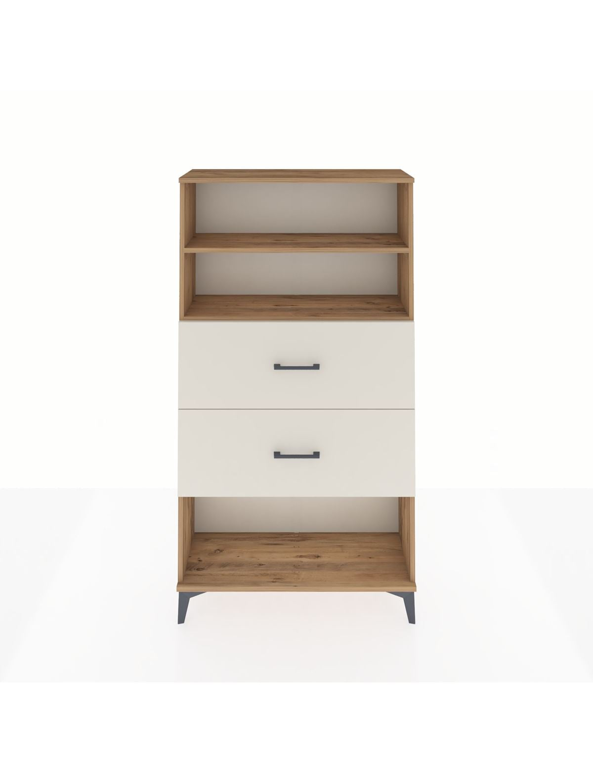 Arges Dolap 2 Raflı 2 Çekmeceli 88x30x163 Çam-Aytaşı