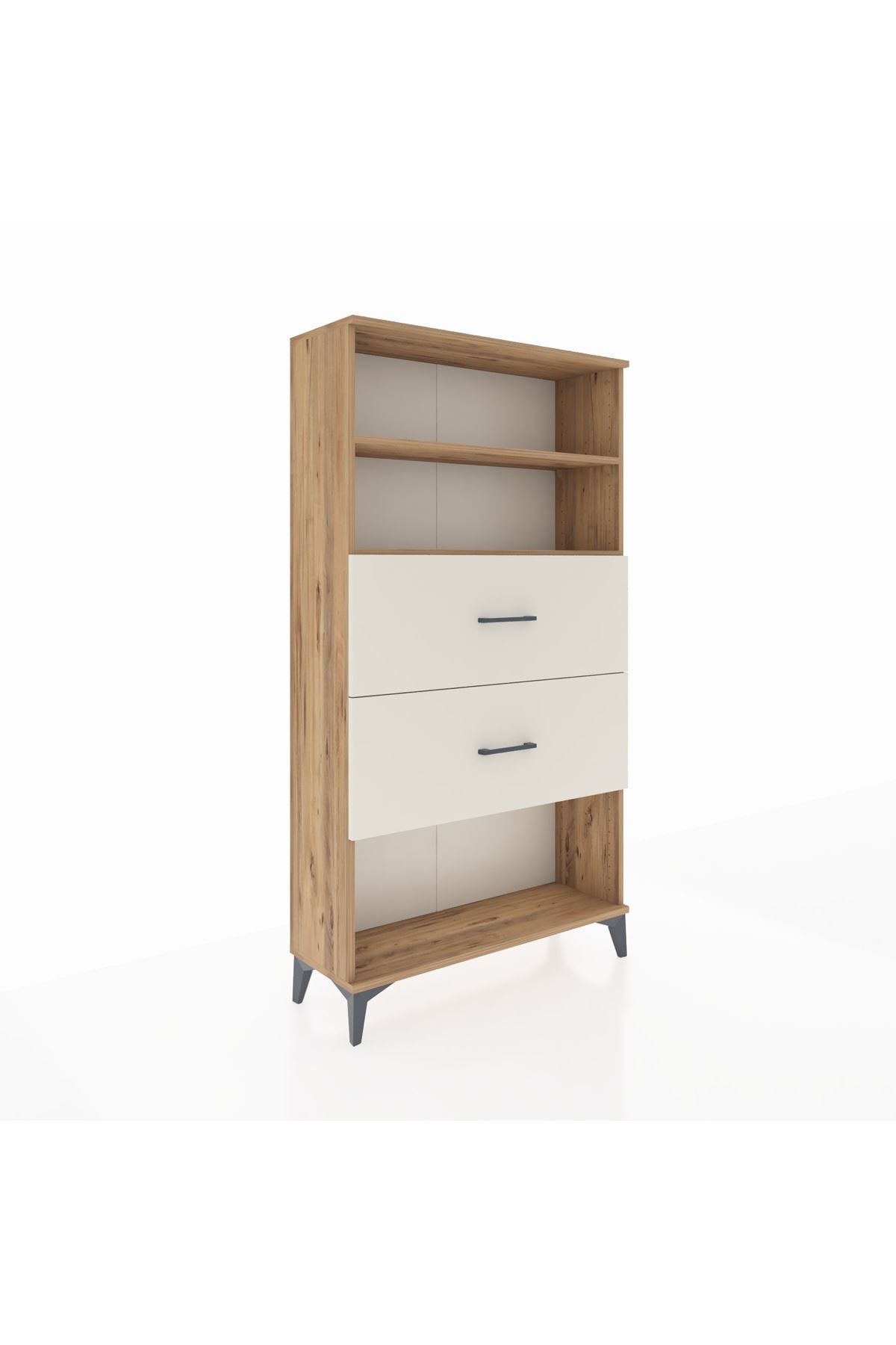 Arges Dolap 2 Raflı 2 Çekmeceli 88x30x163 Çam-Aytaşı