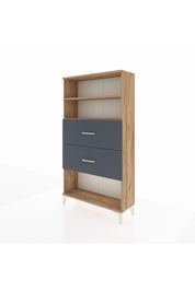 Arges Dolap 2 Raflı 2 Çekmeceli 88x30x163 Çam-Antrasit