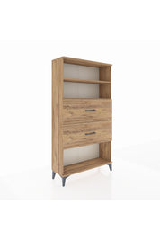 Arges Dolap 2 Raflı 2 Çekmeceli 88x30x163 Çam-Çam