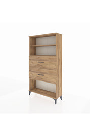 Arges Dolap 2 Raflı 2 Çekmeceli 88x30x163 Çam-Çam